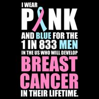 Fundraiser Male Breast Cancer Awareness Zip Tote Bag