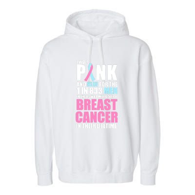 Fundraiser Male Breast Cancer Awareness Garment-Dyed Fleece Hoodie