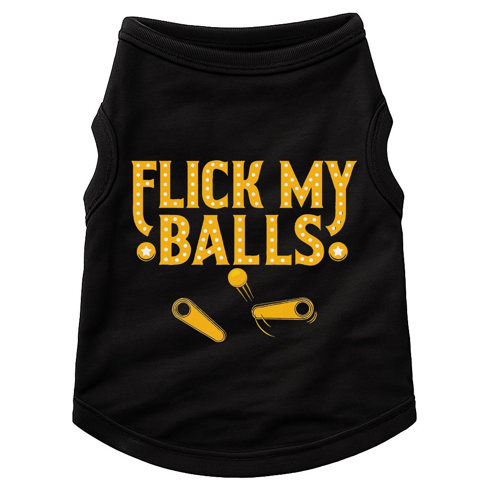 Flick My Balls Retro Vintage Multiball Pinball Arcade Game Doggie Tank