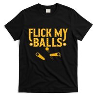 Flick My Balls Retro Vintage Multiball Pinball Arcade Game T-Shirt
