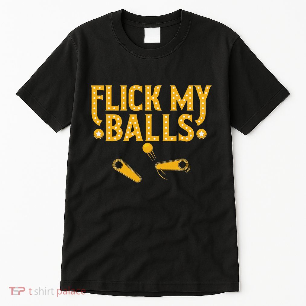 Flick My Balls Retro Vintage Multiball Pinball Arcade Game Tall T-Shirt
