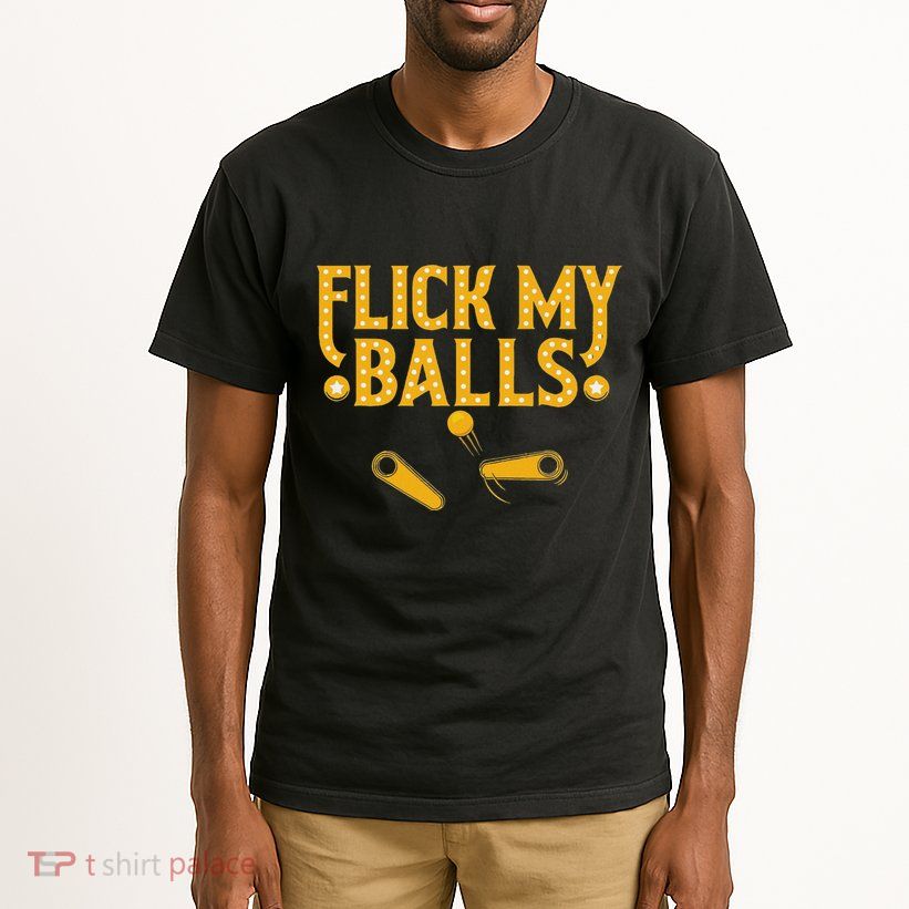 Flick My Balls Retro Vintage Multiball Pinball Arcade Game Tall T-Shirt