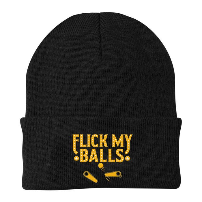 Flick My Balls Retro Vintage Multiball Pinball Arcade Game Beanie