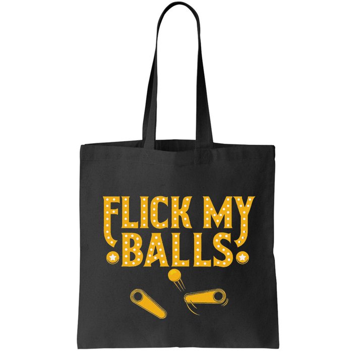 Flick My Balls Retro Vintage Multiball Pinball Arcade Game Bag