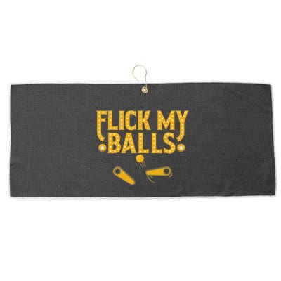 Flick My Balls Retro Vintage Multiball Pinball Arcade Game Large Microfiber Waffle Golf Towel