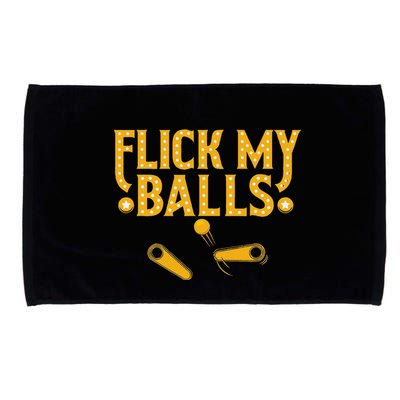 Flick My Balls Retro Vintage Multiball Pinball Arcade Game Microfiber Hand Towel
