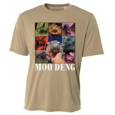 Funny Moodeng Baby Pygmy Hippo Cute Zoo For Family Cooling Performance Crew T-Shirt