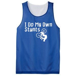 Funny Mountain Biking I Do My Own Stunts Cycling Bikers Gift Mesh Reversible Basketball Jersey Tank