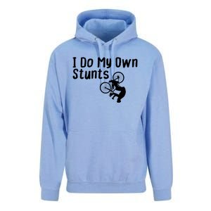 Funny Mountain Biking I Do My Own Stunts Cycling Bikers Gift Unisex Surf Hoodie