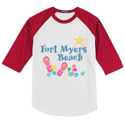 Fort Myers Beach Florida Cool Gift Kids Colorblock Raglan Jersey