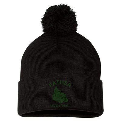 Father Mows Best Family Daddy Dad Pom Pom 12in Knit Beanie