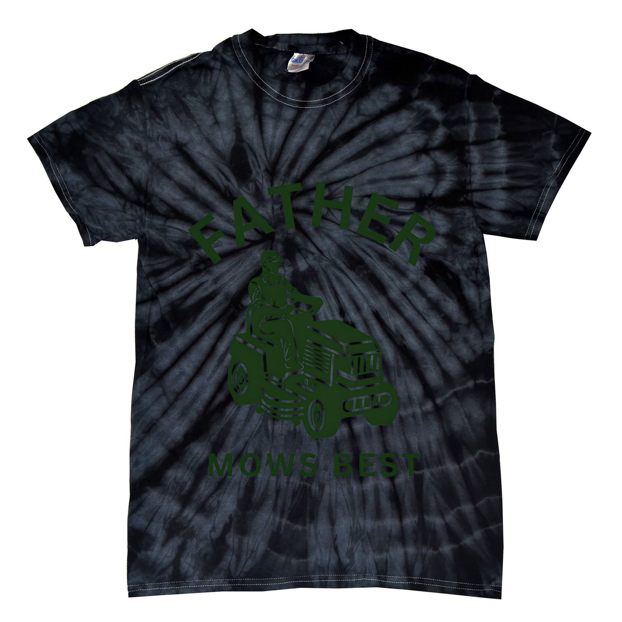 Father Mows Best Family Daddy Dad Tie-Dye T-Shirt