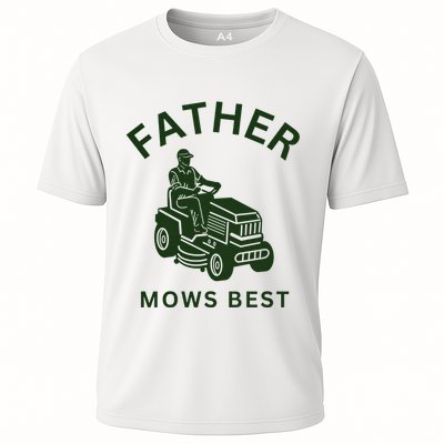 Father Mows Best Family Daddy Dad Performance Shirt