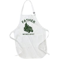 Father Mows Best Family Daddy Dad Full-Length Apron With Pockets