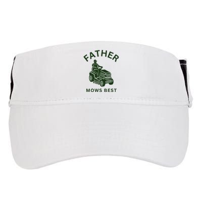 Father Mows Best Family Daddy Dad Adult Drive Performance Visor