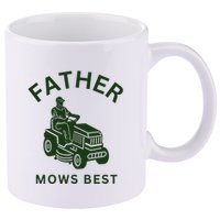 Father Mows Best Family Daddy Dad 11oz C Handle Ceramic Mug