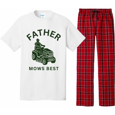 Father Mows Best Family Daddy Dad Pajama Set