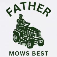 Father Mows Best Family Daddy Dad Flat Bill Trucker Hat