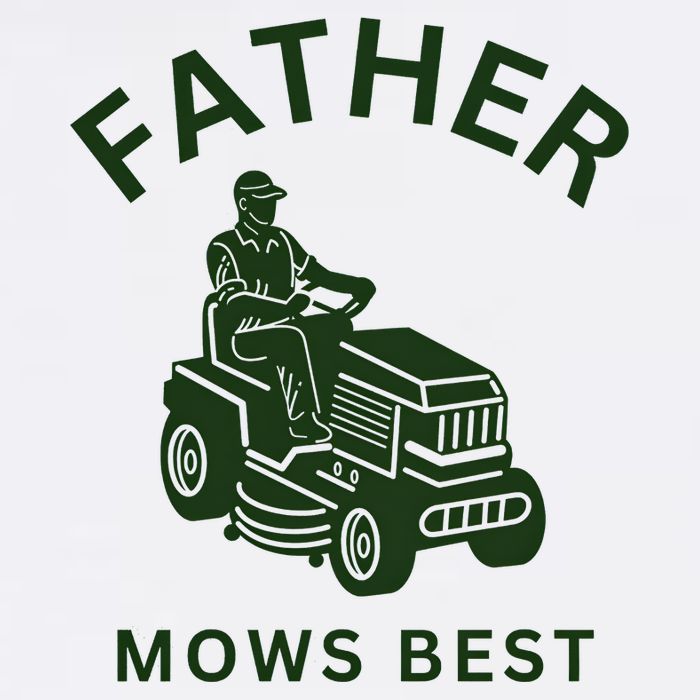 Father Mows Best Family Daddy Dad Flat Bill Trucker Hat