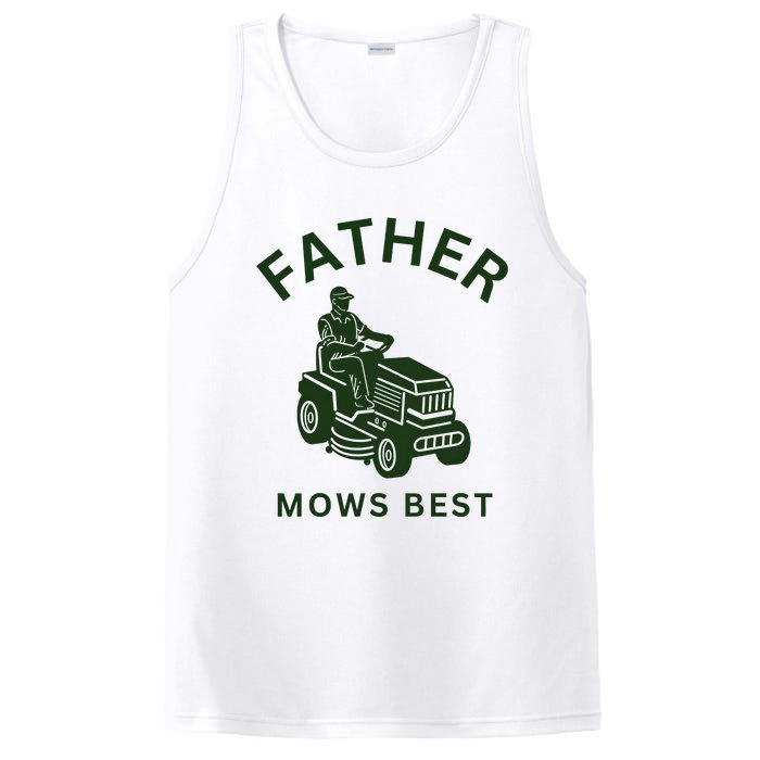 Father Mows Best Family Daddy Dad PosiCharge Competitor Tank