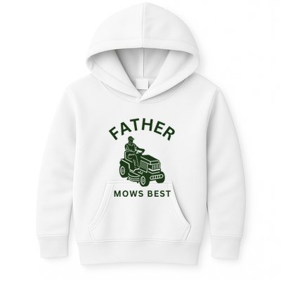 Father Mows Best Family Daddy Dad Kids Hoodie
