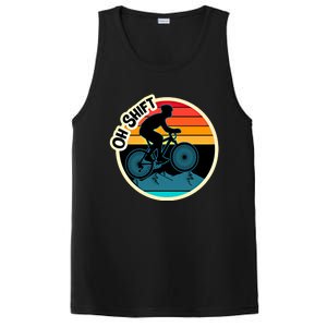 Funny Mountain Biking Saying Oh Shift Bike Pun Cyclist Gift PosiCharge Competitor Tank