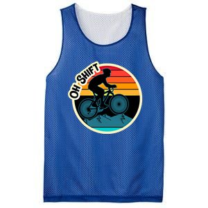 Funny Mountain Biking Saying Oh Shift Bike Pun Cyclist Gift Mesh Reversible Basketball Jersey Tank