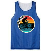 Funny Mountain Biking Saying Oh Shift Bike Pun Cyclist Gift Mesh Reversible Basketball Jersey Tank