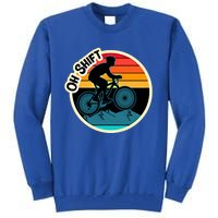 Funny Mountain Biking Saying Oh Shift Bike Pun Cyclist Gift Tall Sweatshirt