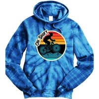 Funny Mountain Biking Saying Oh Shift Bike Pun Cyclist Gift Tie Dye Hoodie