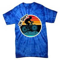 Funny Mountain Biking Saying Oh Shift Bike Pun Cyclist Gift Tie-Dye T-Shirt