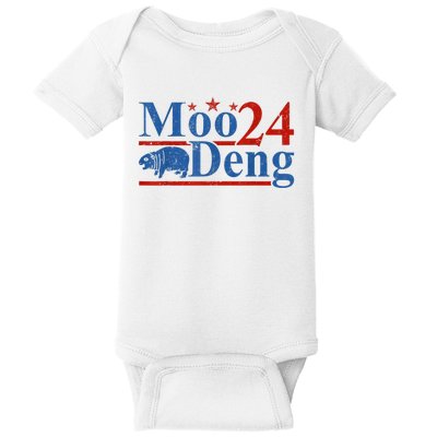 Funny Moodeng Baby Pygmy Hippo Cute Zoo For Family Baby Bodysuit