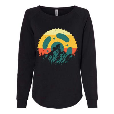 Funny Mountain Bike Art For Men Women Vintage Cycling Gear Womens California Wash Sweatshirt