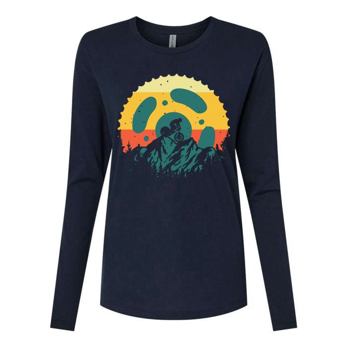 Funny Mountain Bike Art For Men Women Vintage Cycling Gear Womens Cotton Relaxed Long Sleeve T-Shirt