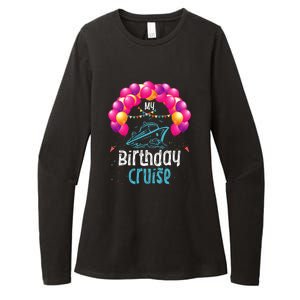 Festive My Birthday Cruise Ship Party Anniversary Womens CVC Long Sleeve Shirt