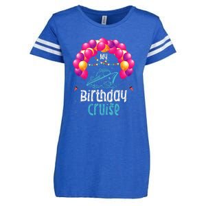 Festive My Birthday Cruise Ship Party Anniversary Enza Ladies Jersey Football T-Shirt