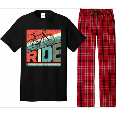 Funny Mountain Biking Vintage Ride Mtb Funny Gift Cool Gift Pajama Set