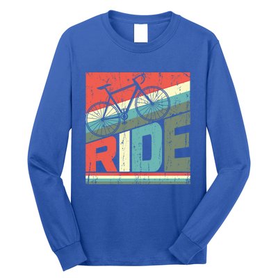 Funny Mountain Biking Vintage Ride Mtb Funny Gift Cool Gift Long Sleeve Shirt