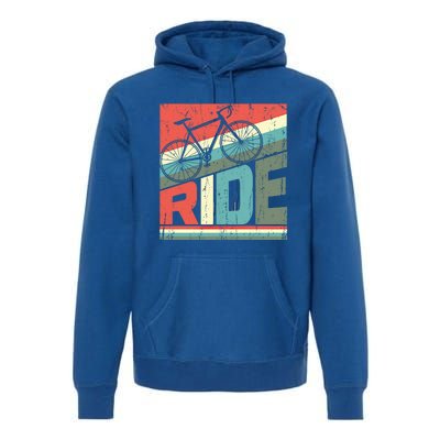 Funny Mountain Biking Vintage Ride Mtb Funny Gift Cool Gift Premium Hoodie