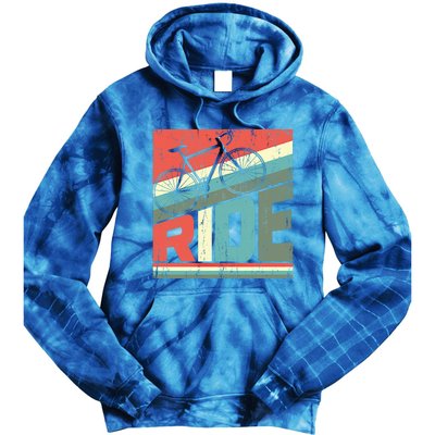 Funny Mountain Biking Vintage Ride Mtb Funny Gift Cool Gift Tie Dye Hoodie