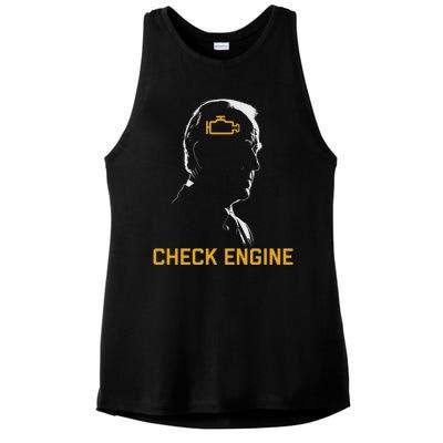 Funny Meme Biden Check Engine Light anti Biden  Ladies PosiCharge Tri-Blend Wicking Tank