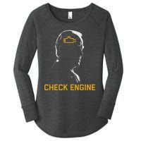 Funny Meme Biden Check Engine Light anti Biden  Women's Perfect Tri Tunic Long Sleeve Shirt