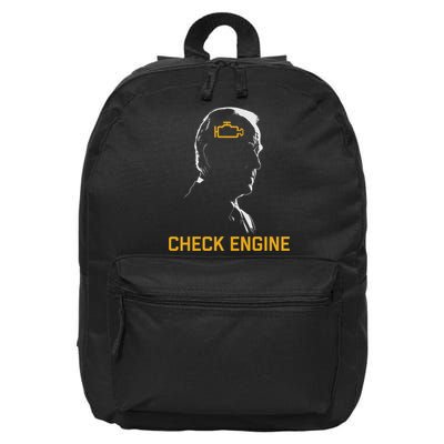 Funny Meme Biden Check Engine Light anti Biden  16 in Basic Backpack
