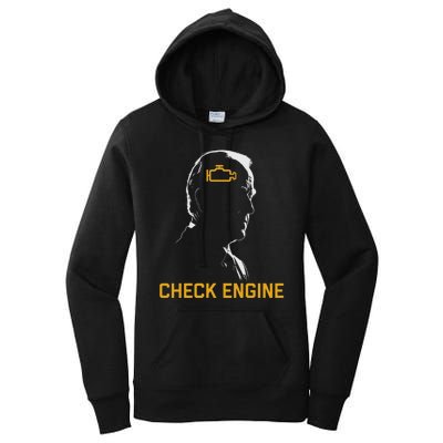 Funny Meme Biden Check Engine Light anti Biden  Women's Pullover Hoodie