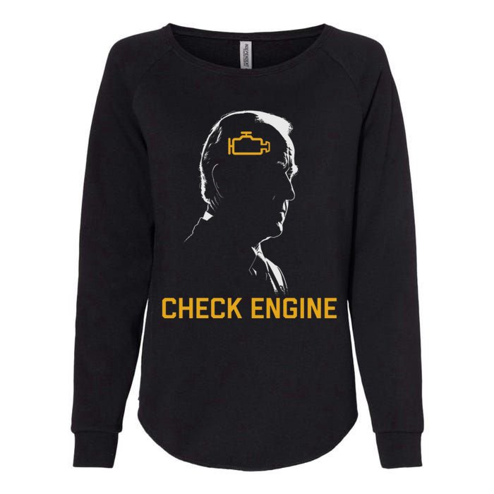 Funny Meme Biden Check Engine Light anti Biden  Womens California Wash Sweatshirt