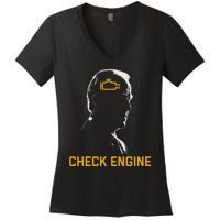 Funny Meme Biden Check Engine Light anti Biden  Women's V-Neck T-Shirt