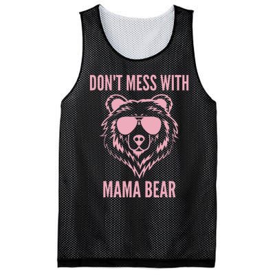 Funny Mama Bear Wo Don't Mess with Mama Bear Mother's Day Mesh Reversible Basketball Jersey Tank