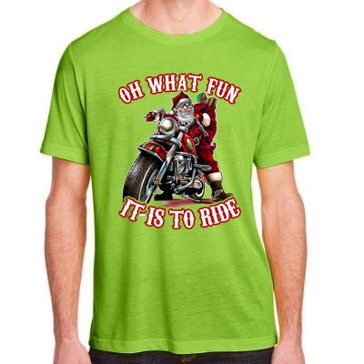 Funny Motorcycle Biker Grandpa Santa Rider Christmas Gift Meaningful Gift Adult ChromaSoft Performance T-Shirt