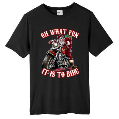 Funny Motorcycle Biker Grandpa Santa Rider Christmas Gift Meaningful Gift Tall Fusion ChromaSoft Performance T-Shirt