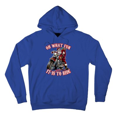 Funny Motorcycle Biker Grandpa Santa Rider Christmas Gift Meaningful Gift Hoodie